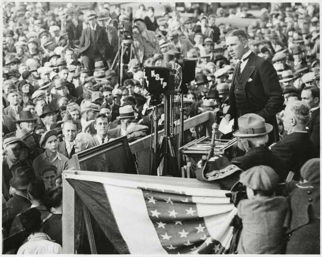 Governor Floyd B. Olson Speaking At Columbus Memorial Dedication ...